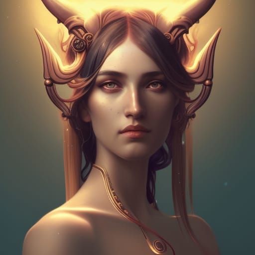Aries Zodiac Woman: Hyperdetailed Artgerm Style Portrait