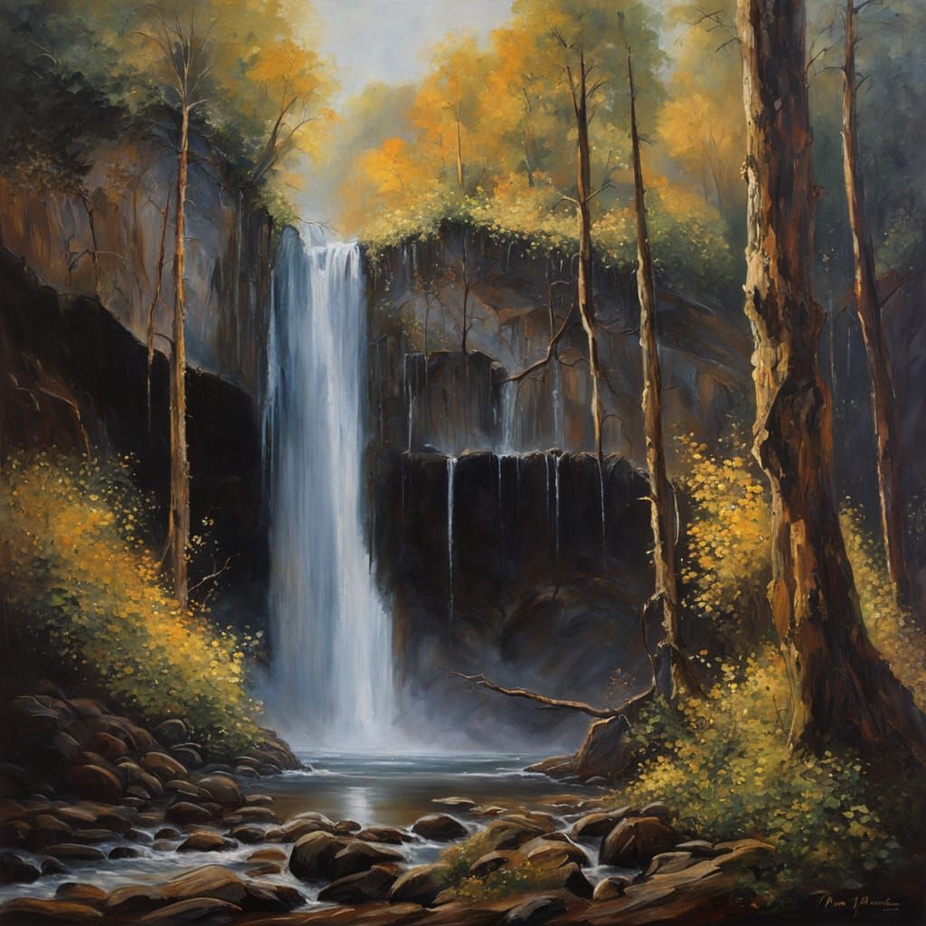 Ethereal waterfall