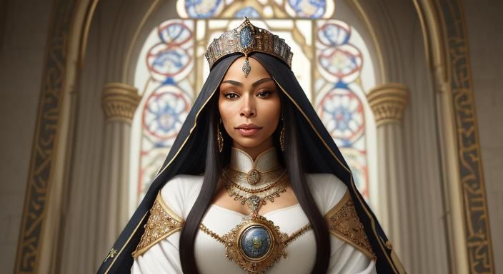 Saint Tamar, Empress of Georgia: Hyperrealistic Portrait