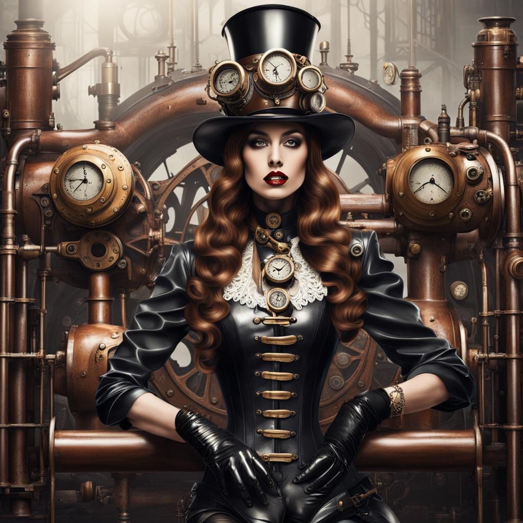 Steampunk Latex Figure with Engine
