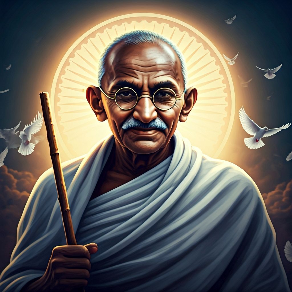 Mahatma Gandhi Portrait: Epic Digital Matte Painting