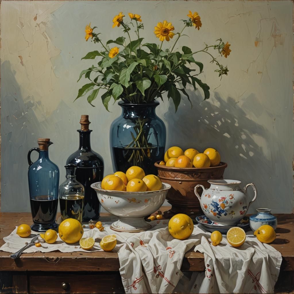 Classic Still Life Oil Painting