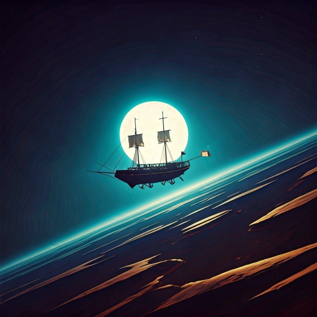 Space Ship Lands on the Eye of the Moon in a Fantastical 8K ...