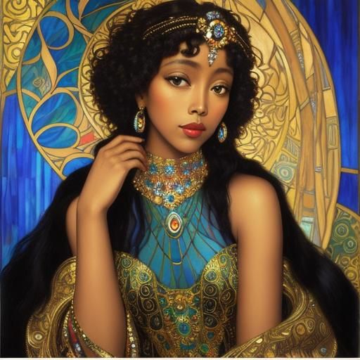 Josephine Baker in Art Nouveau Style