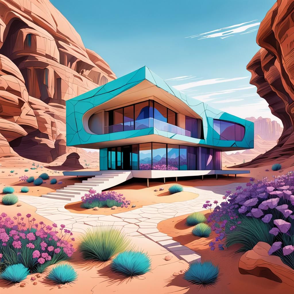 Manga House Design Inspired by Zaha Hadid and Hockney