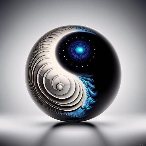 Joyful Reflection: Old Man in Glass Sphere