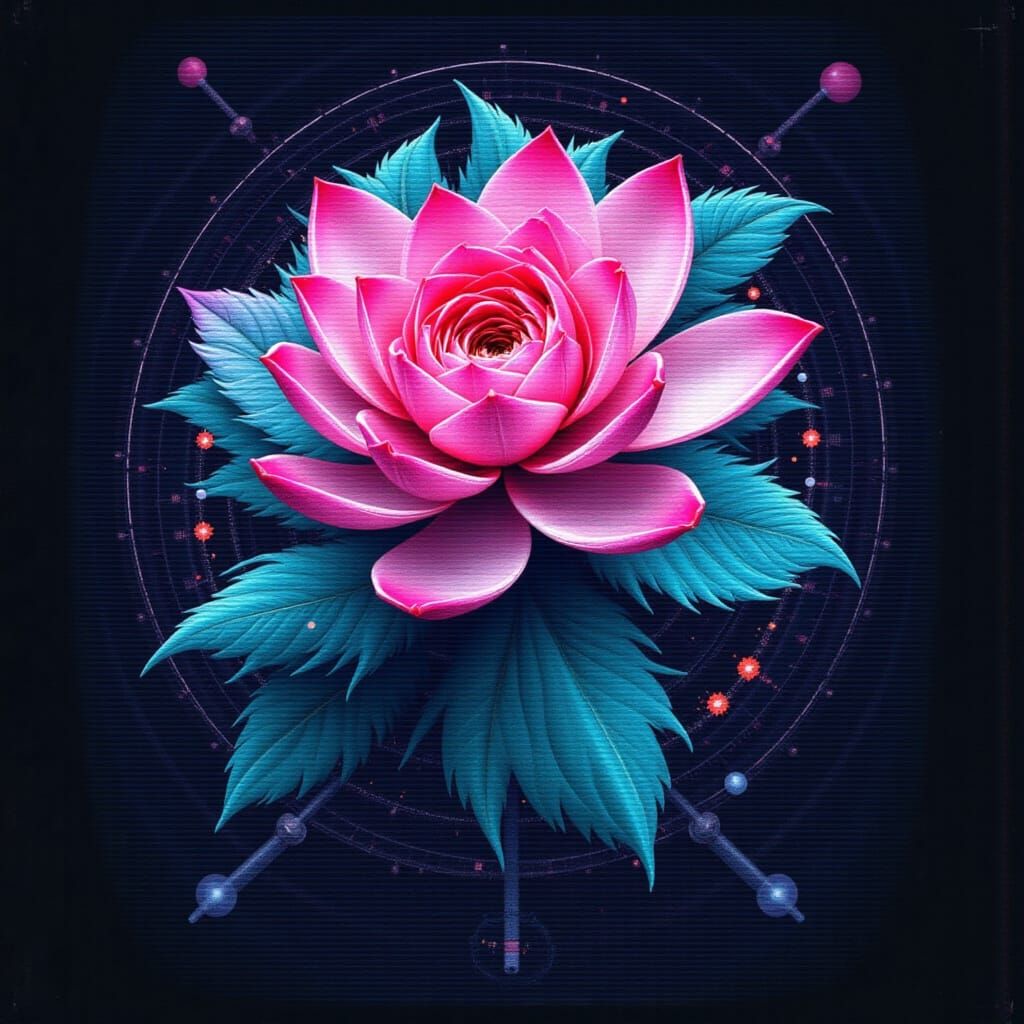 Glitchcore Floral Illusion