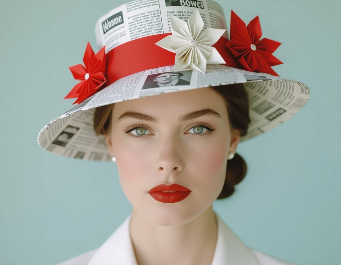 Paper fashion: yesterday's news and tomorrow's flowers