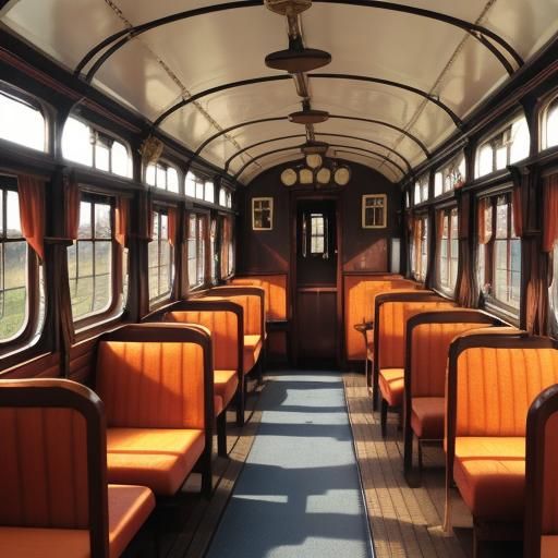 Inside a Classic Steam Train Carriage