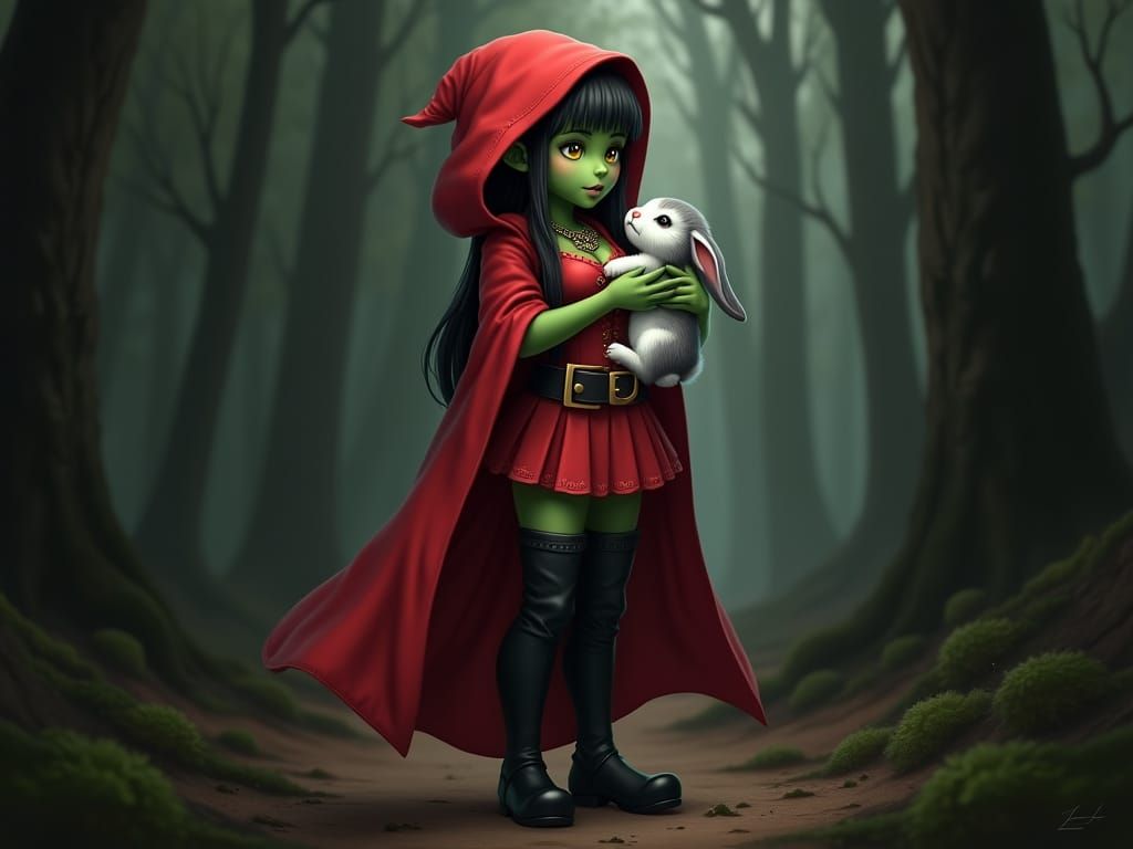 Fierce Female Guardian in Dark Fantasy Art