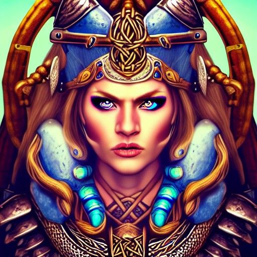 Viking Warrior Goddess in Elaborate Armor