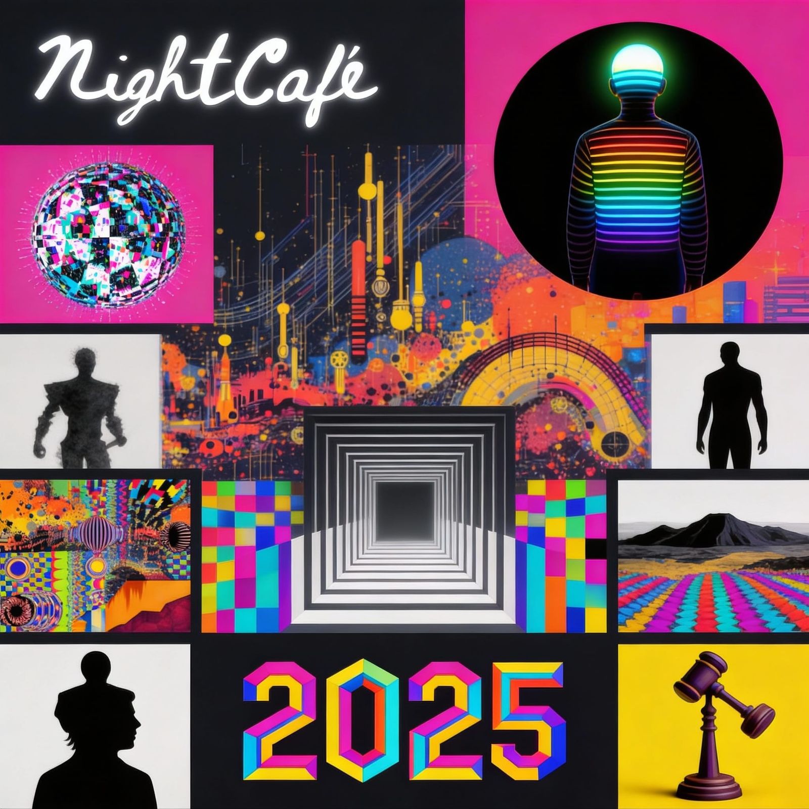 AI Art Collage of 2025 Highlights