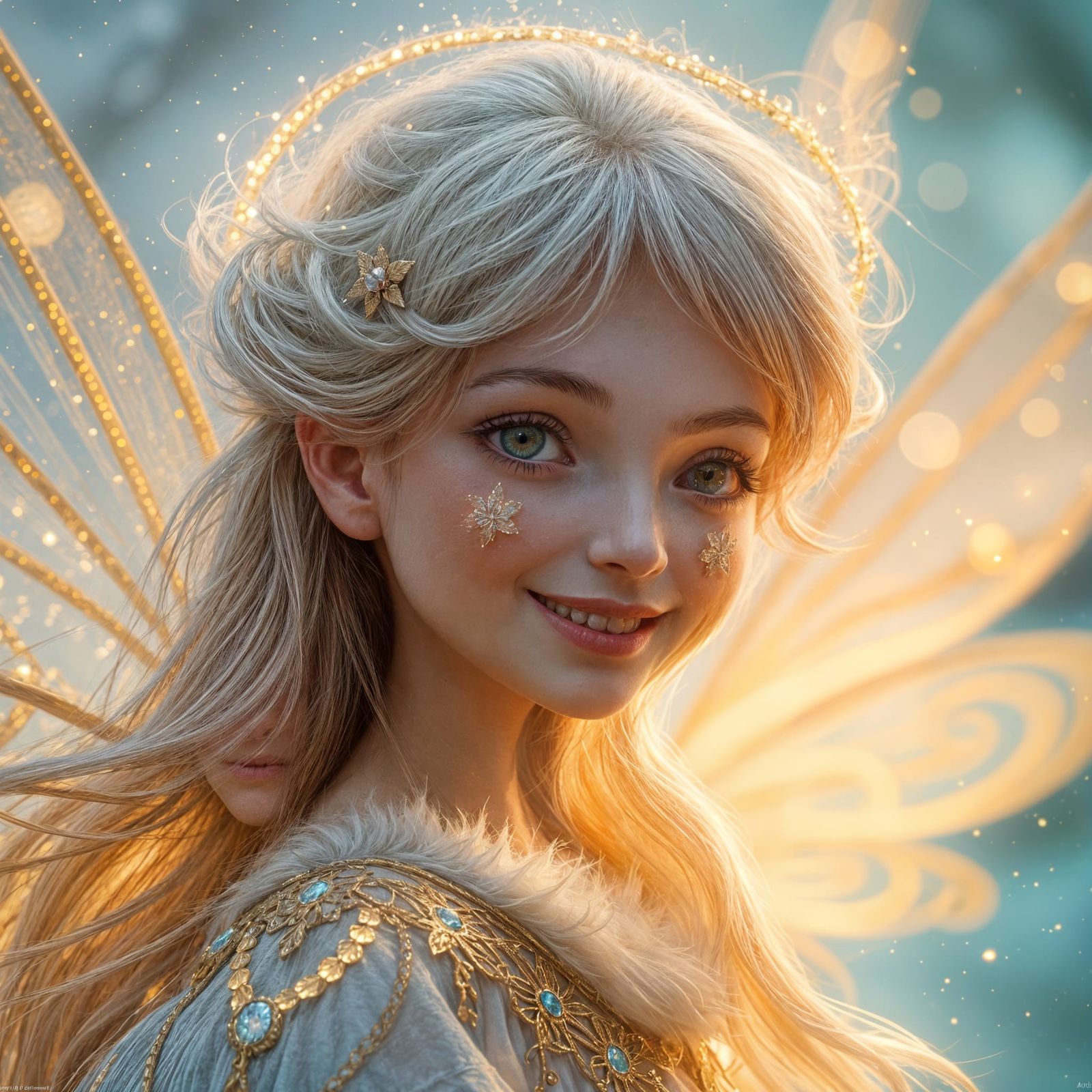 Enchanted Fairy Queen in Art Nouveau Style