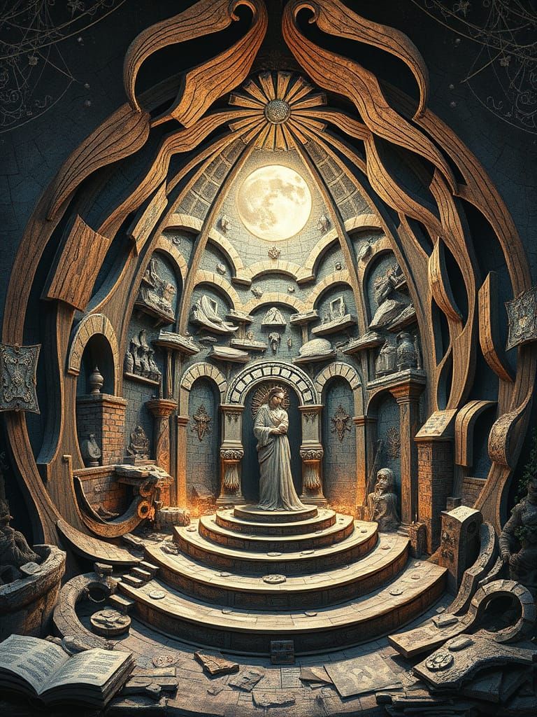 Mottled Silver Living Dome Metic Stare Magic Junk Gothic Romance Decor Isle