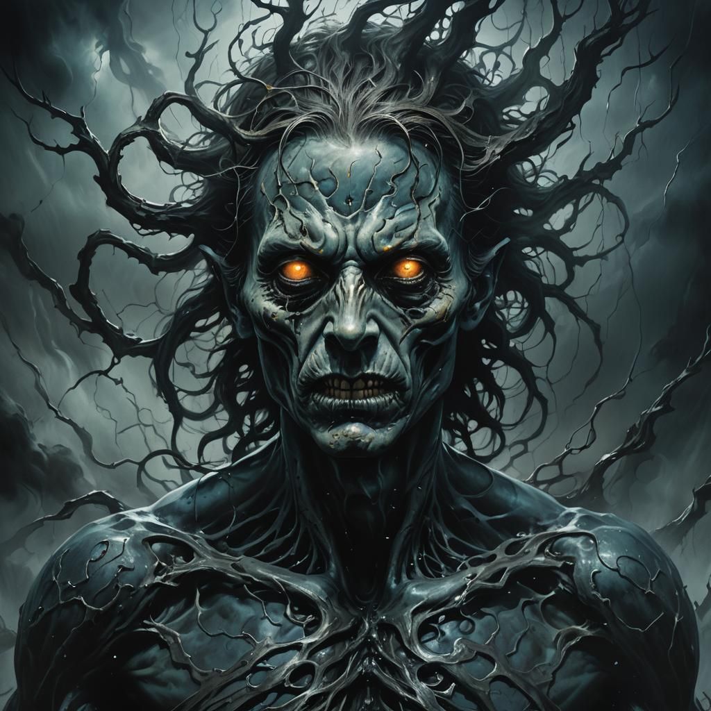 Grotesque Transformation in Dark Fantasy Art