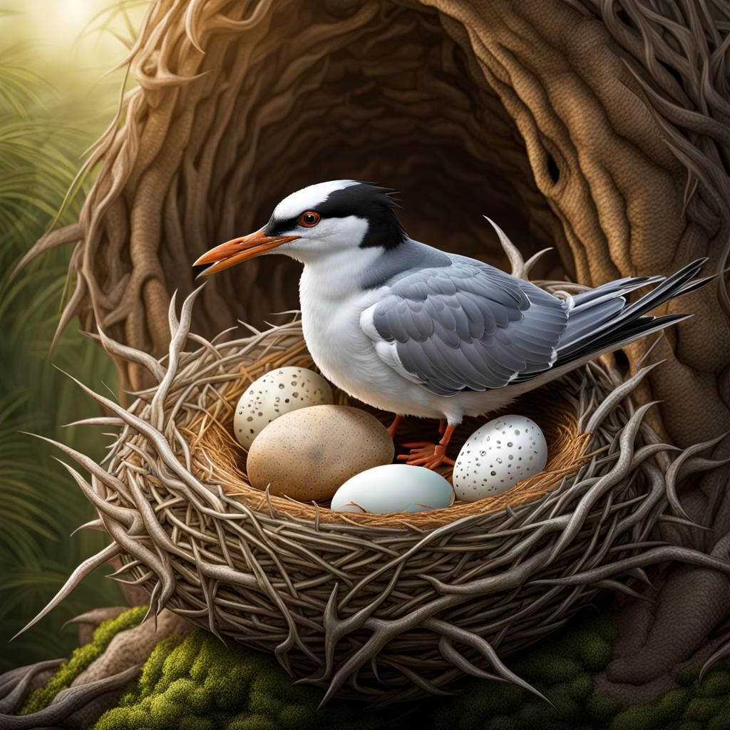 Papa Tern and Eggs