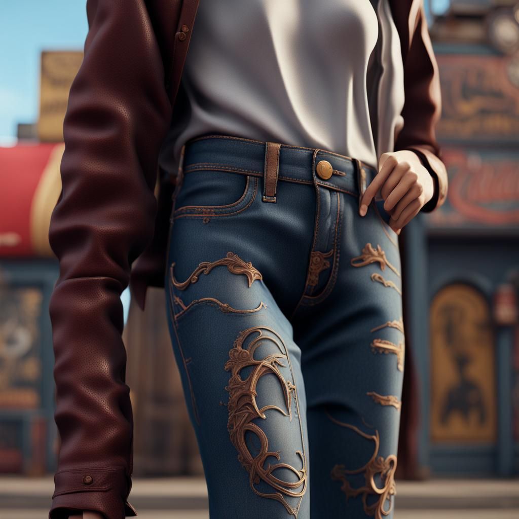 Modern Levi's Jeans: Detailed Matte Painting