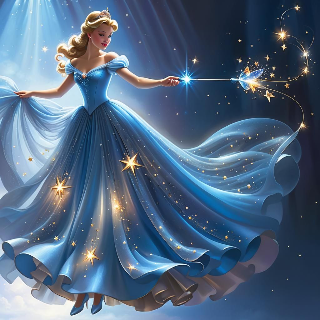Princess Cinderella Acrylic Concept Art