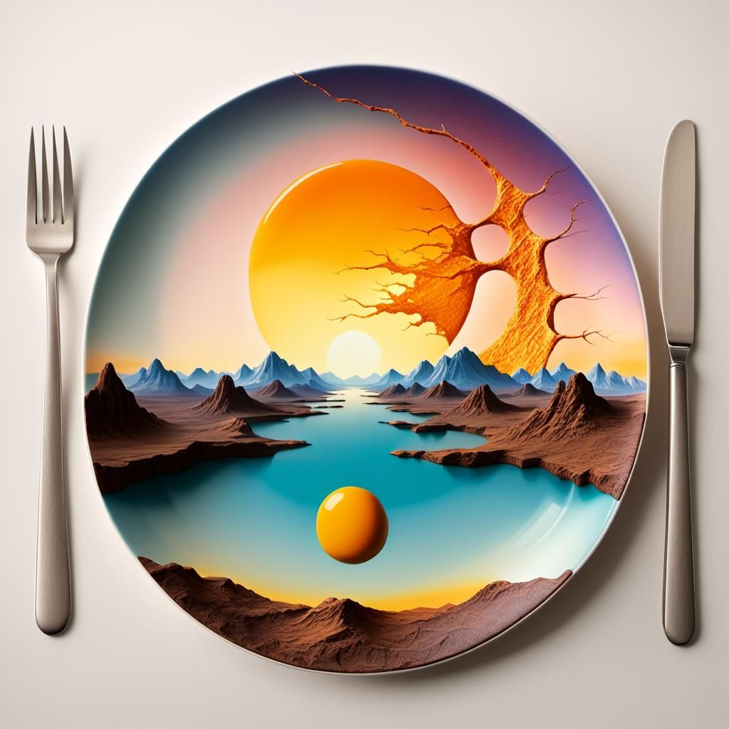Egg Yolk Sunset on Alien Terrain