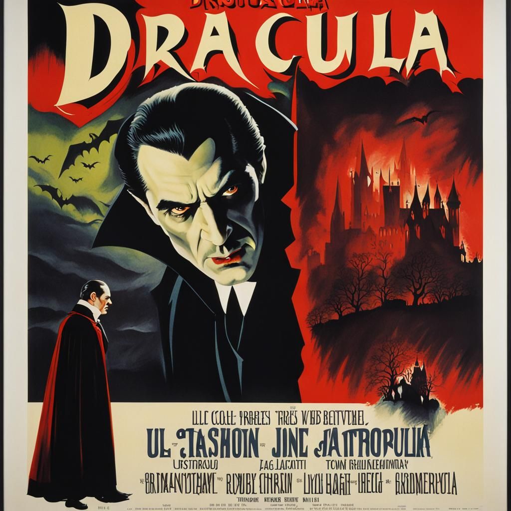Classic Dracula Movie Poster Art