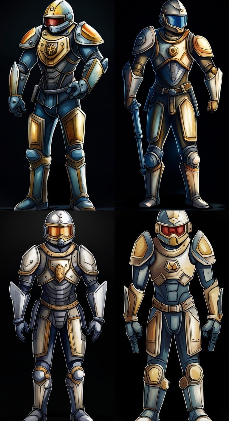 Futuristic Powered Armor Soldier Character Design