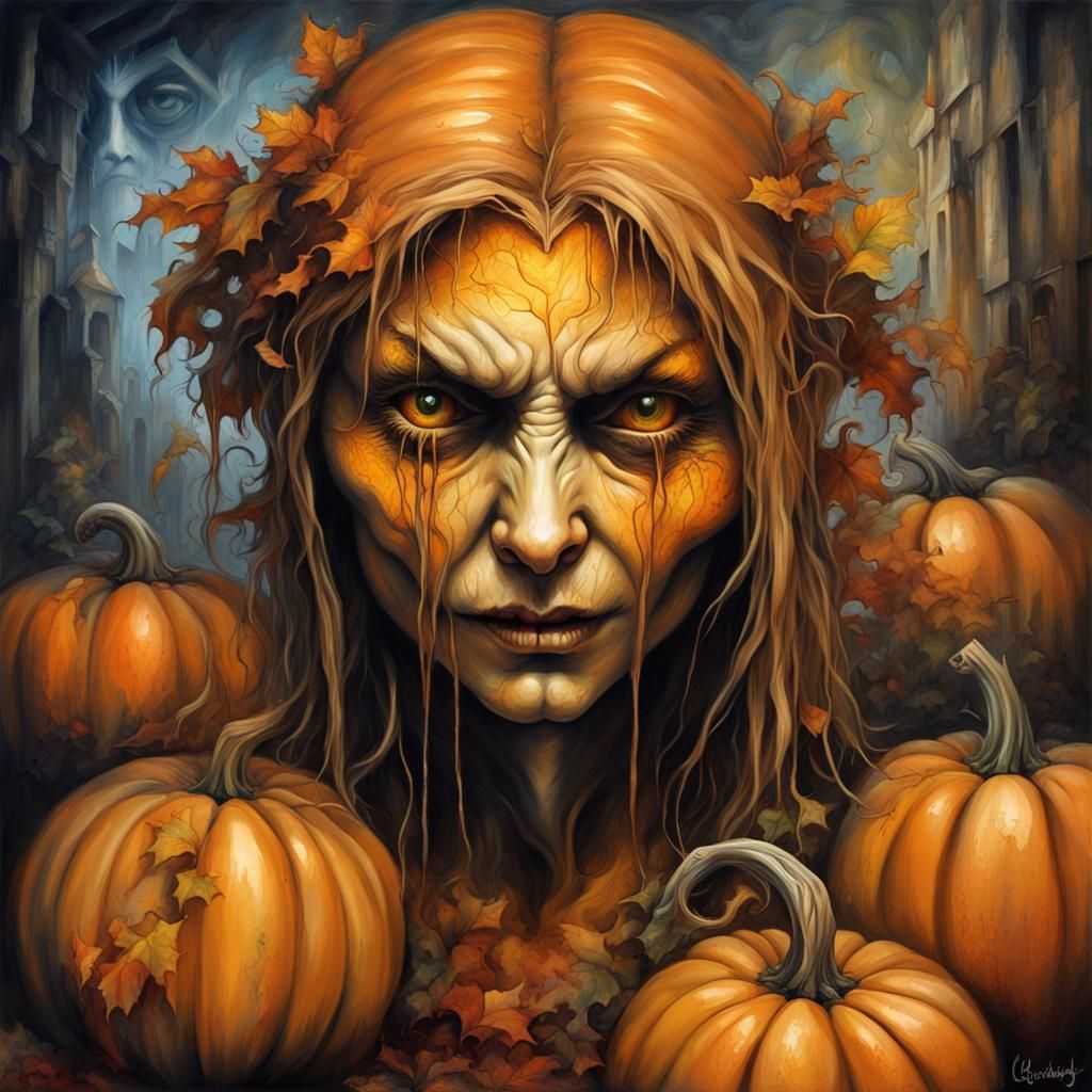 Cursed Pumpkin Transforms with Human Features