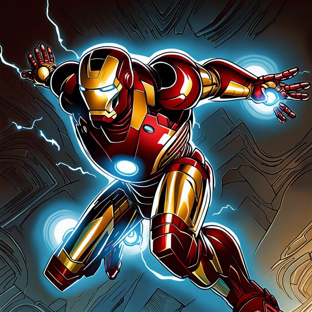 Iron Man Comic Book Art in Mark Brooks Style