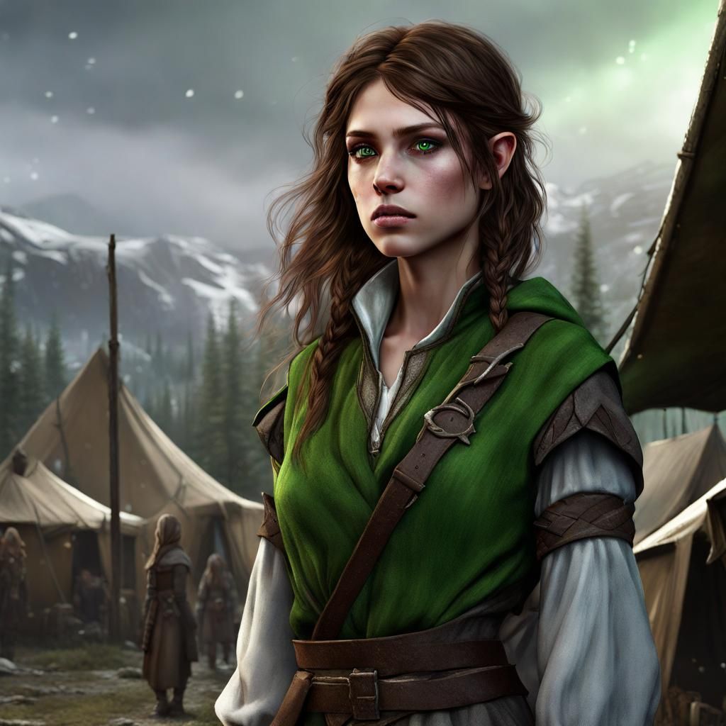 Worried Half-Elf Recruit in Fantasy Camp