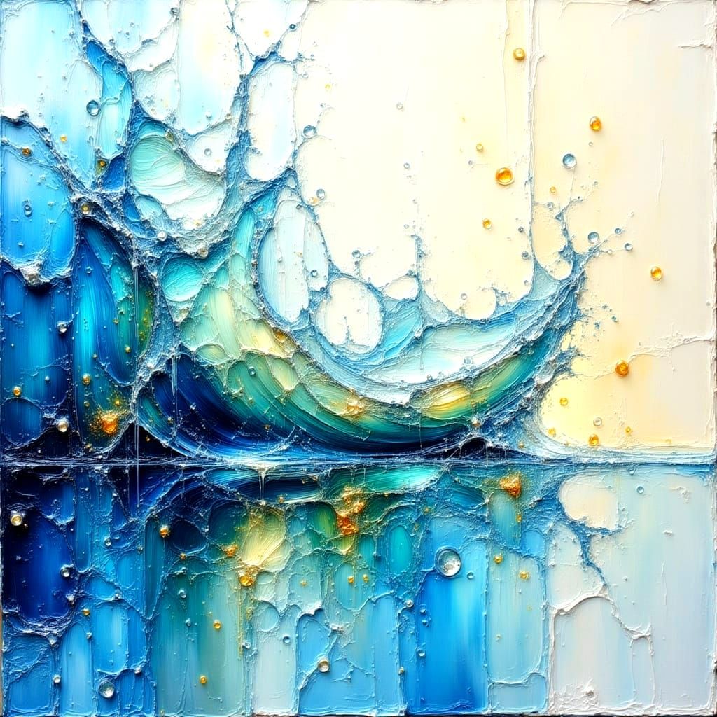 Ethereal Fluid Water in Alcohol Ink Style