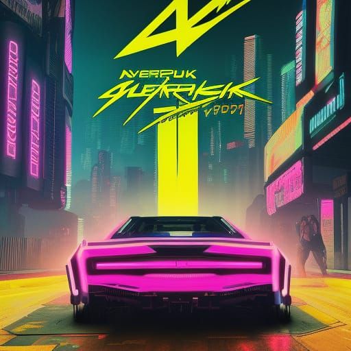 Cyberpunk Cityscape with Neon Lights