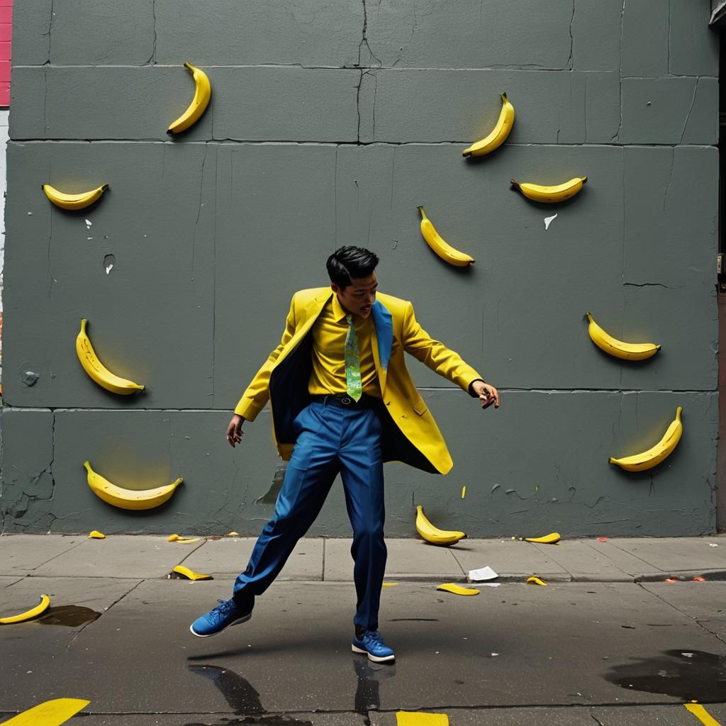 Banana Breakdancing in Los Angeles: Matte Painting