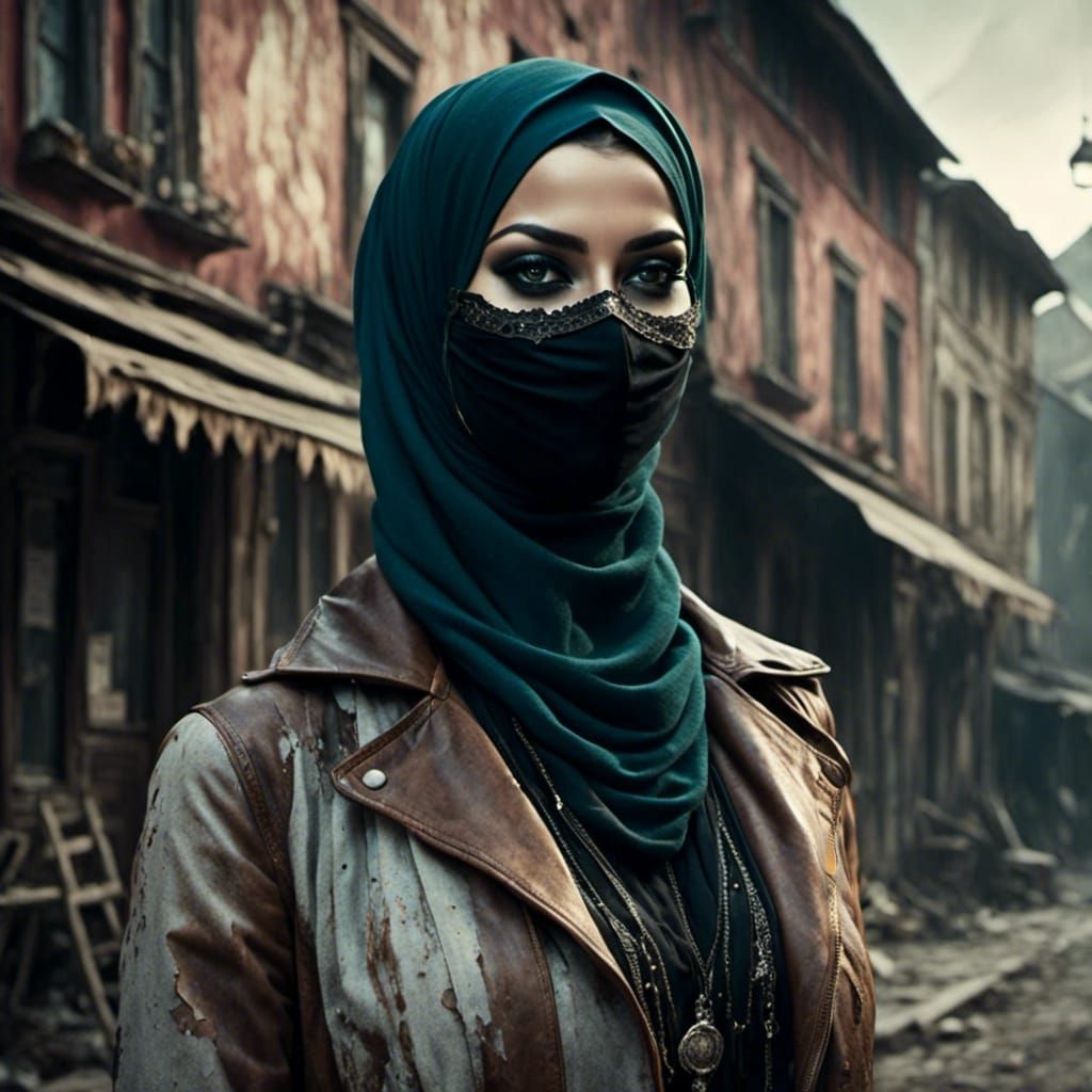 Masked Beauty in Cozy Rural Town