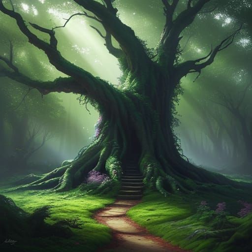 Enchanted Forest: A Hyperrealistic Fantasy Realm