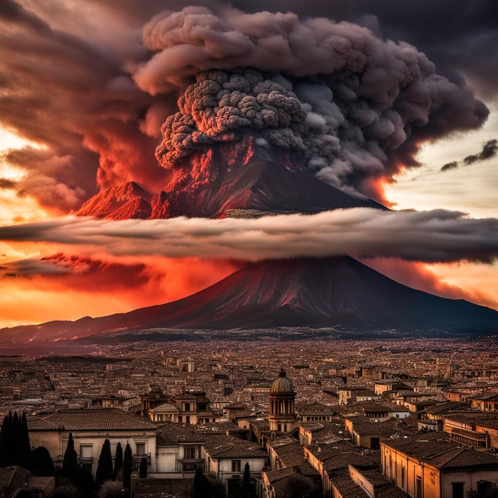 Mount Vesuvius Awakes: A dramatic portrayal of Mount Vesuviu...