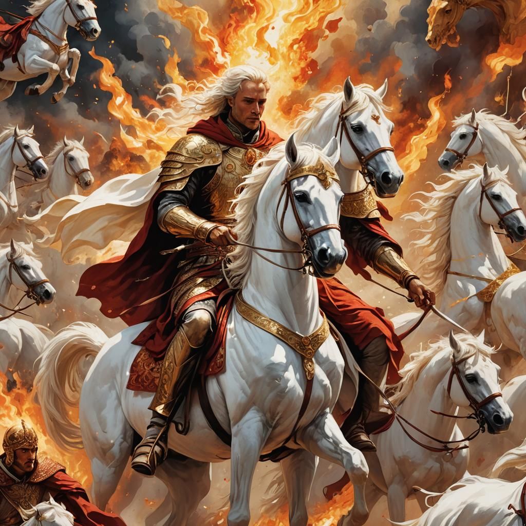 Rider on White Horse: Fantastical Concept Art