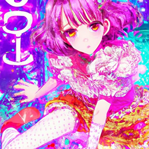 Magical Girl in Puffy Sleeves, Cinematic Digital Painting