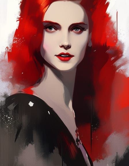 Lucy Westenra Portrait in Graffiti Art Style