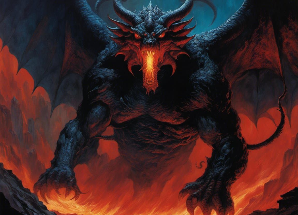 Balrog Satan from Silmarillion: Intricate Fantasy Art