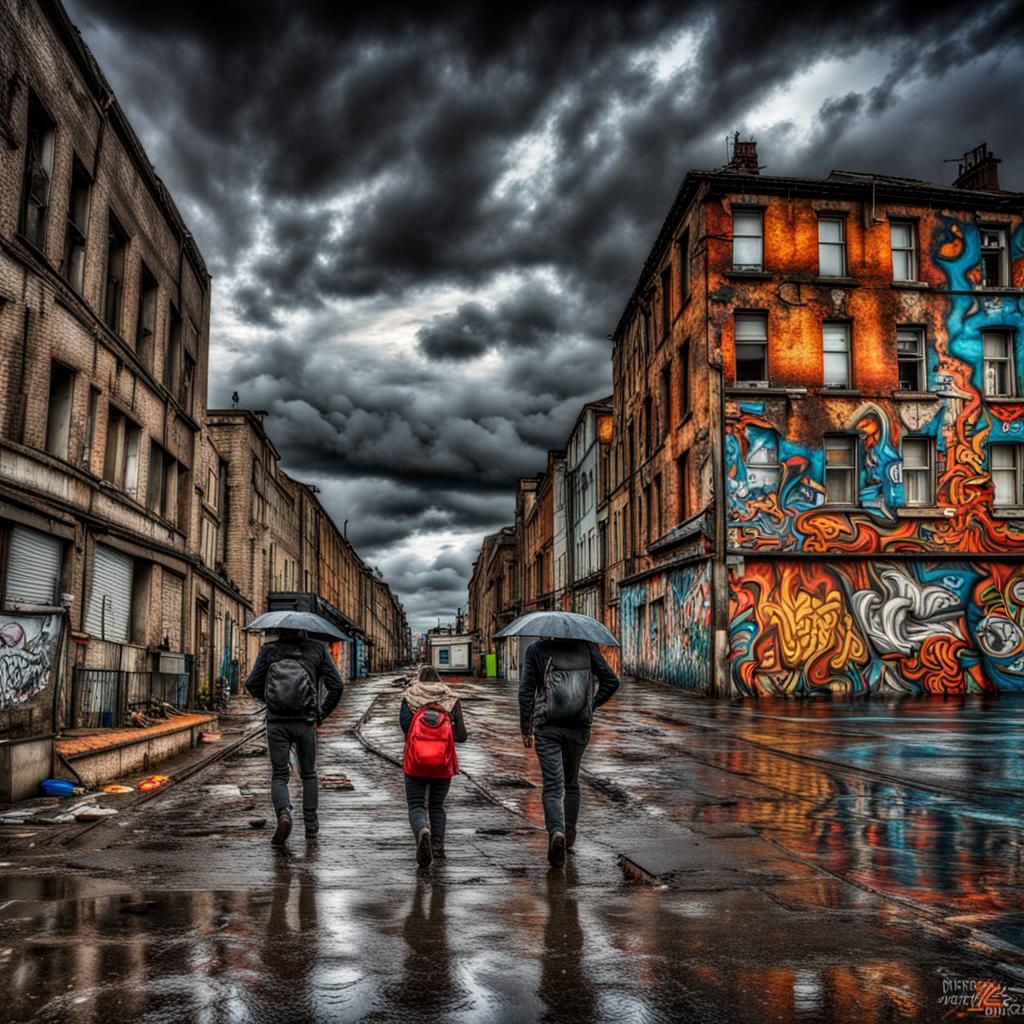 Dystopian Society at World's End: Hyperrealistic, Cinematic ...