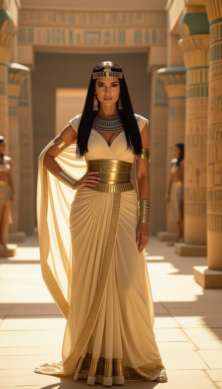 Mesmerizing Woman in Ancient Egyptian Attire