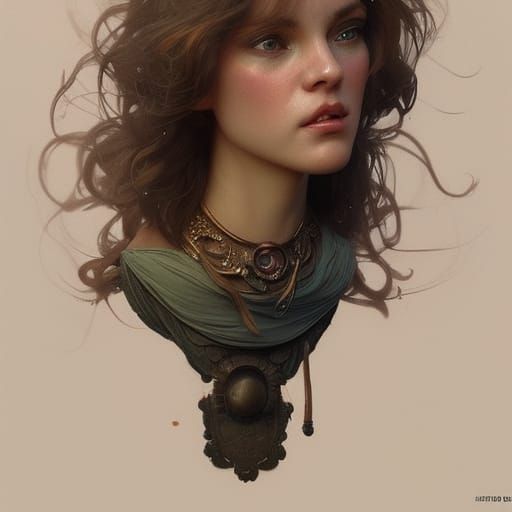 Hyperrealistic Silicone Female Bust, Detailed Portrait