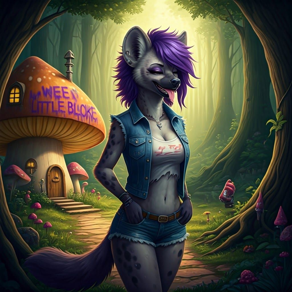 Confident She-Hyena by Whimsical Mushroom Village
