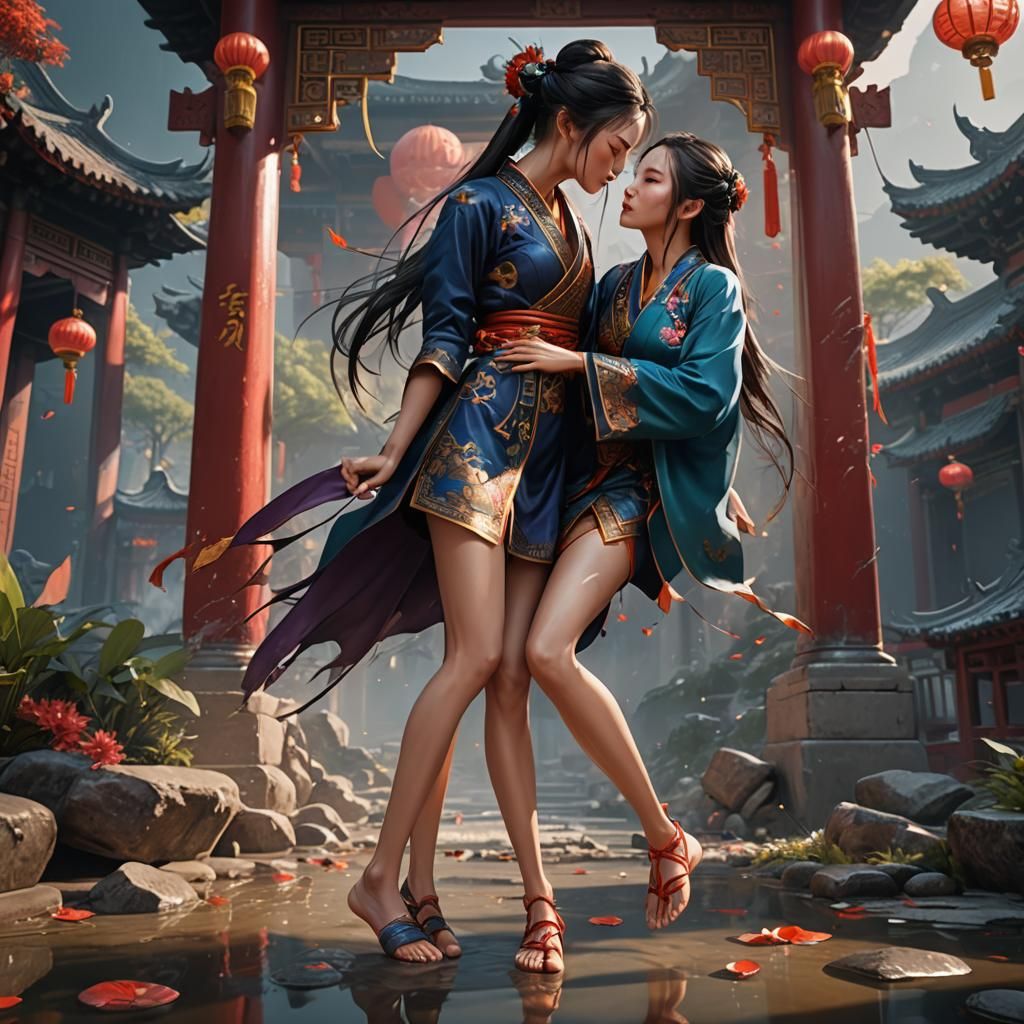 Chinese Girl: Detailed Matte Painting in Unreal Engine