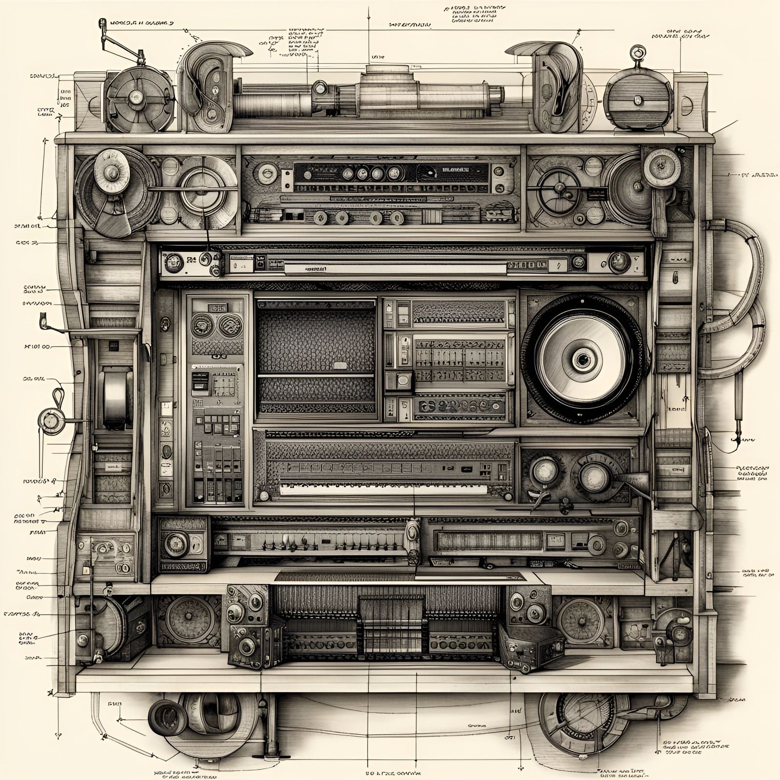 'Stereopunk by X' technical sketch - 10jul23