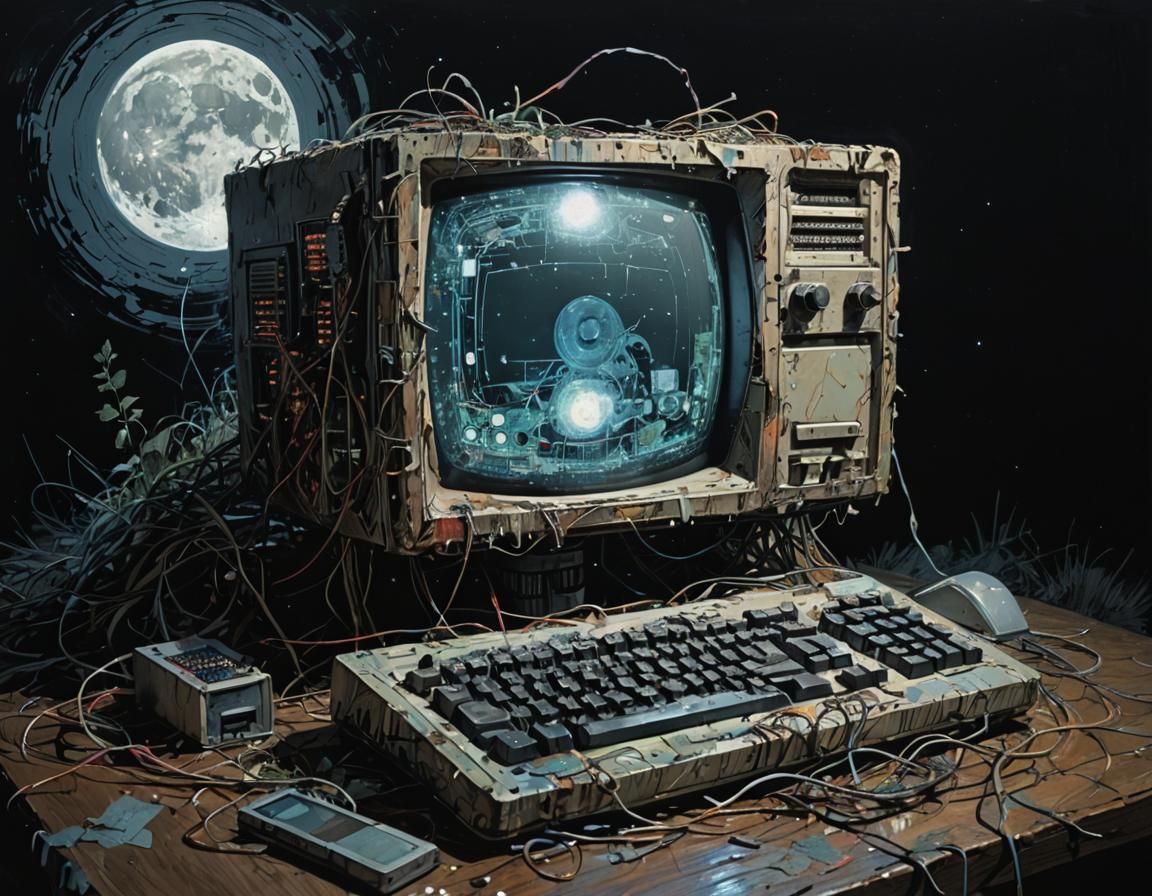 Forgotten 1980s Computer Still Life: Impasto Style