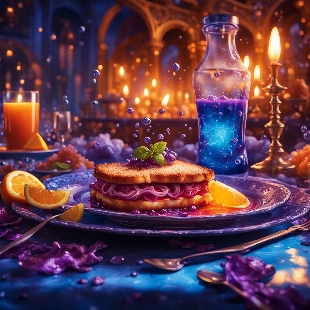 Magical Juice Still Life in Baroque Style