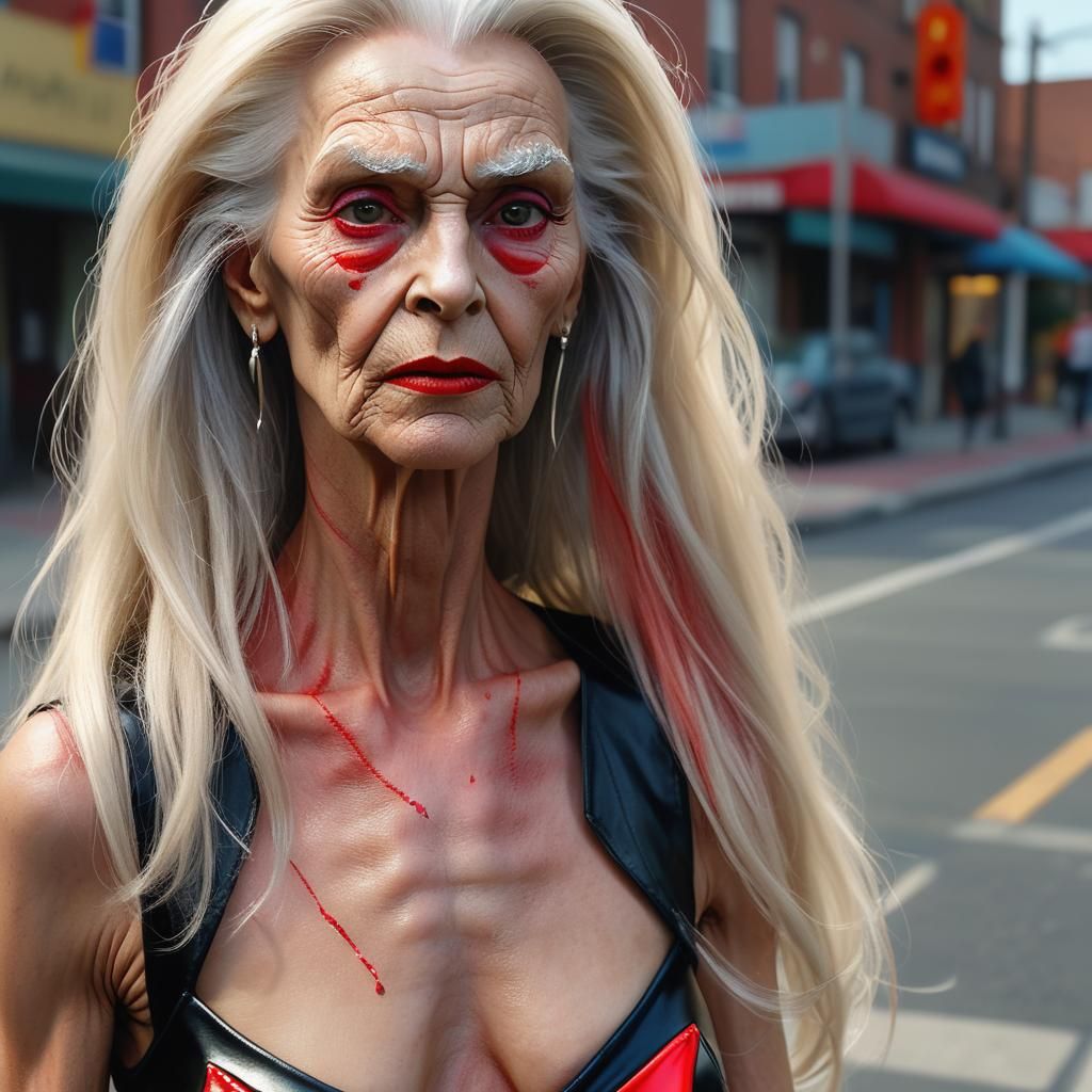 Glamorous Transvestite Portrait in Art Nouveau Style