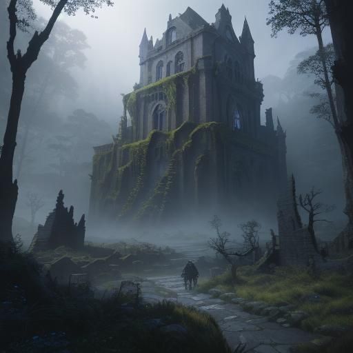 Mystical Warrior in Ancient Ruins: Fantasy Concept Art