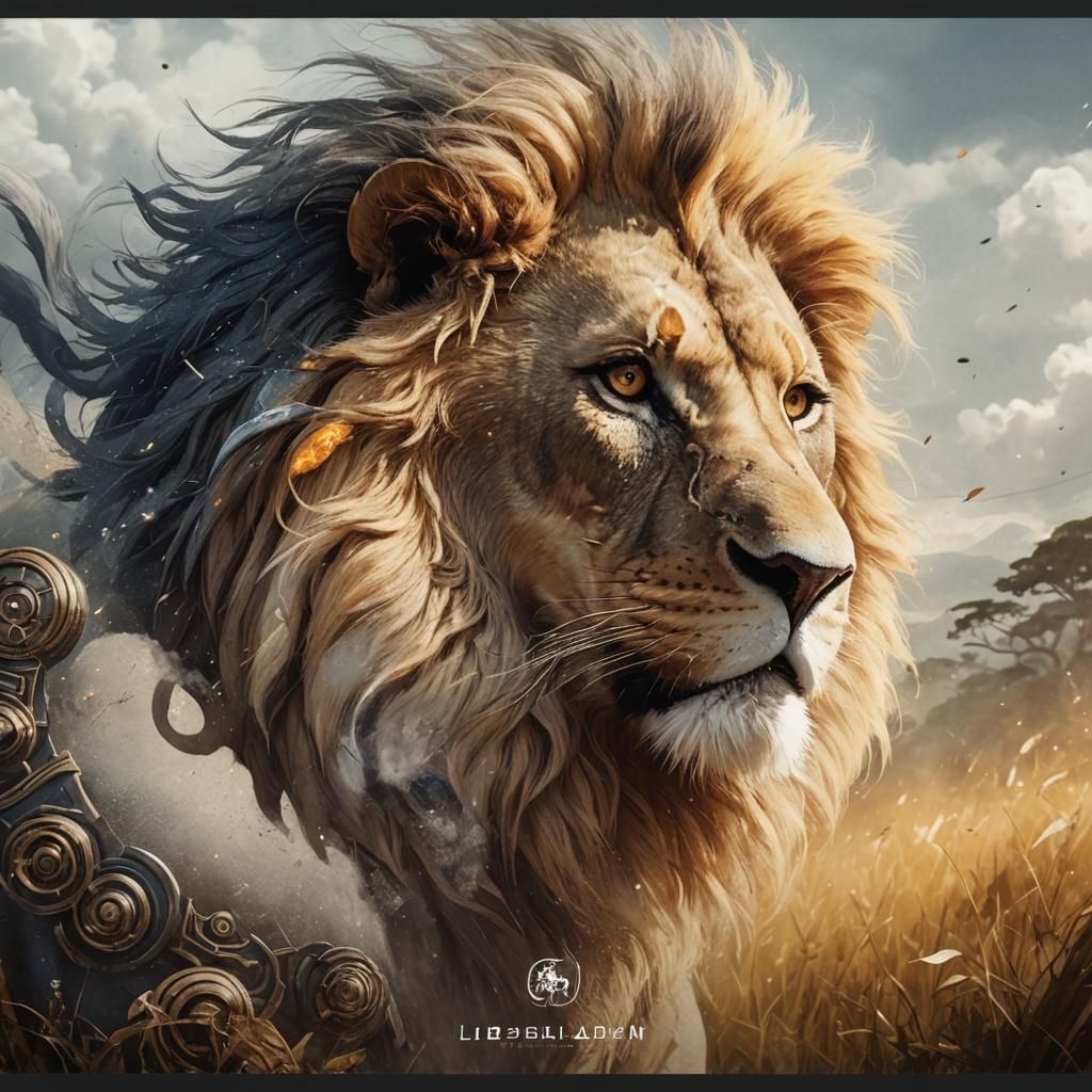 Anime Lion Illustration