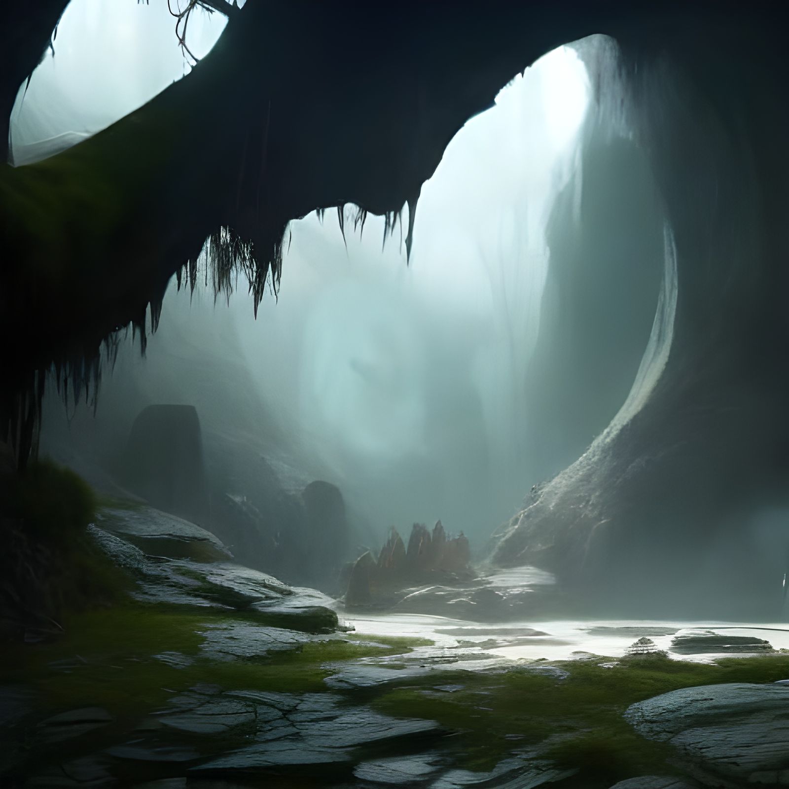 Morning in the troll cave